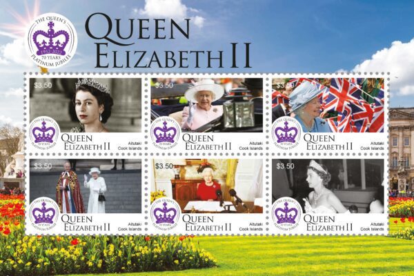 A poster on the Queen Elizabeth pictures for platinum jubilee
