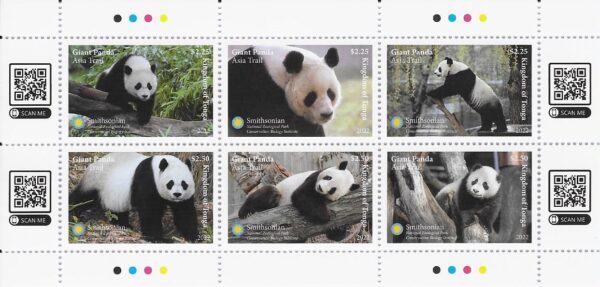 Tonga – 2022 – Giant Panda Anniversary – M/S of 6