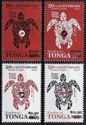 Tonga – 2022 – Peace Corps – Overprint – Set of 4