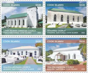 Cook Islands – 2023 – Churches on the Cook Islands – Set of 4
