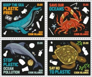 Cook Islands – 2023 – Stop Plastic Ocean Pollution – Set of 4